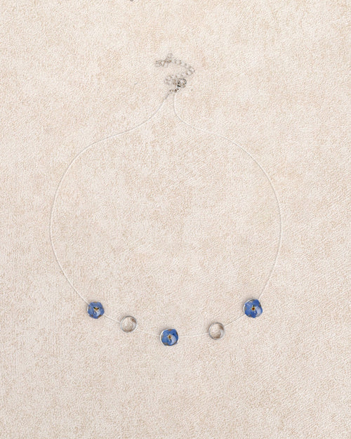 Blue Transparent Dewdrop Necklace